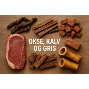 Okse, kalv og gris